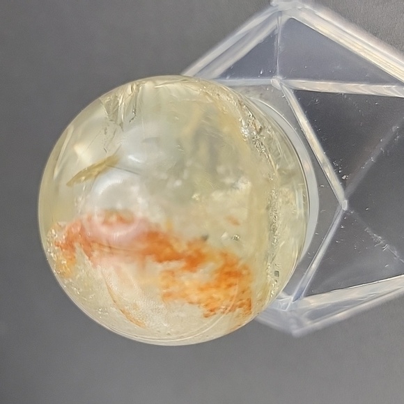 Lot Of 4 Citrine Lemon Quartz Prasiolite Spheres 220g Natural Gemstone Crystal - Picture 7 of 12